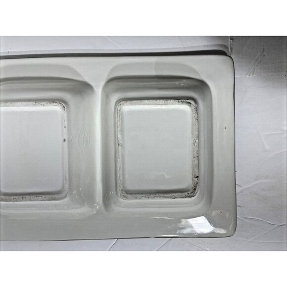 Vintage Strange Fruit Design Ceramic Serving Platter 19" X 7.5", 4 Compartments - Picture 13 of 16